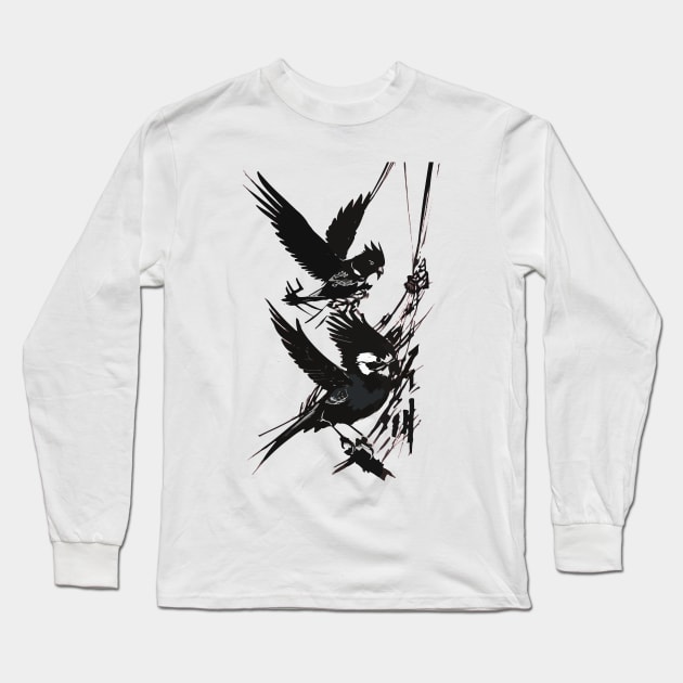 Leonard Cohen - Bird On A Wire - Long Sleeve T-Shirt by Moulezitouna